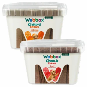 Webbox Meaty Chomping Chews, 2.15kg in 2 Flavours chickenn and beef