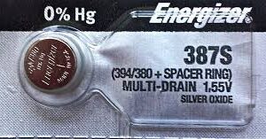 S72 Energizer 394/380 Silver Oxide Coin Cell -  10