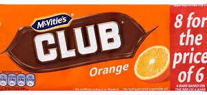 McVitie's Club Orange Bars 7 x 22g (154g)