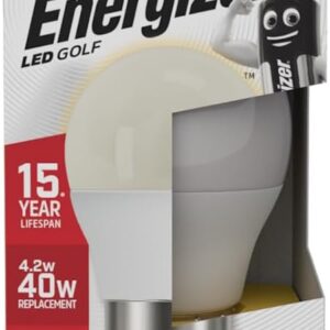 S8857 Energizer LED GLS B22 (BC) 470lm 4.2W 2,700K (Warm White), Box of 1
