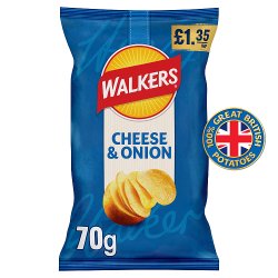 Walkers Cheese & Onion Sharing Crisps 70g PMP £1.35 RRP