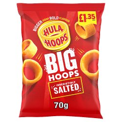 Hula Hoops Big Hoops Salted Crisps 70g, £1.35 PMP