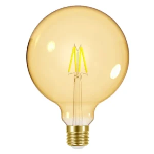 S15029 Energizer LED Filament Gold G125 E27 (ES) 470lm 5W 2,200K (Warm White) Dimmable, Box of 1