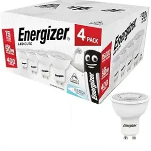S10329 Energizer LED GU10 345lm 3.6W 6,500K (Daylight) Dimmable, Box of 4