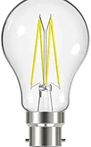 S12849 Energizer LED Filament GLS B22 (BC) 550lm 5W 2,700K (Warm White), Box of 1