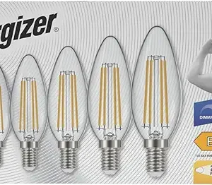S12861 Energizer LED Filament Candle E14 (SES) 275lm 2.5W 2,200K (Warm White), Box of 1