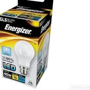 S13575 Energizer LED GLS B22 (BC) 470lm 4.2W 6,500K (Daylight), Box of 1