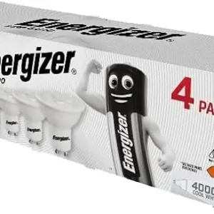 S15161 Energizer LED GU10 345lm 4.9W 4,000K (Cool White), Box of 4