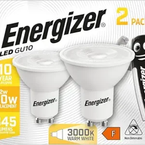 S16705 Energizer LED GU10 345lm 4.2W 3,000K (Warm White), Box of 2