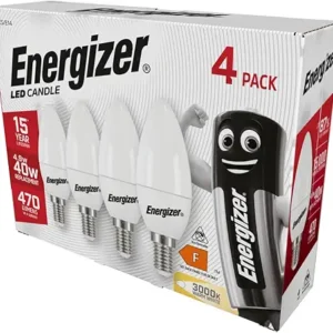 S17365 Energizer LED Candle E14 (SES) 806lm 8.5W 6,500K (Daylight), Box of 1
