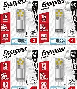 S18745 Energizer LED G4 90lm 1.2W 6,500K (Daylight), Box of 1