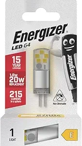 S18746 Energizer LED G4 215lm 1.8W 2,700K (Warm White), Box of 1