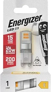 S18748 Energizer LED G9 200lm 1.8W 2,700K (Warm White), Box of 1