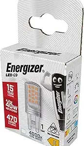 S18751 Energizer LED G9 470lm 4.2W 4,000K (Cool White), Box of 1