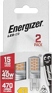 S29492 Energizer LED G9 470lm 4.2W 4,000K (Cool White), Box of 2