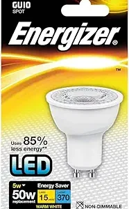 S8870 Energizer LED GU10 345lm 3.4W 3,000K (Warm White), Box of 1