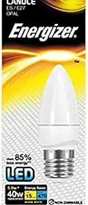 S8880 Energizer LED Candle E27 (ES) 470lm 4.2W 2,700K (Warm White), Box of 1