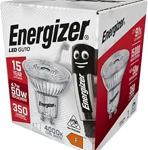 S9409 Energizer LED GU10 350lm 4.7W 4,000K (Cool White), Box of 1
