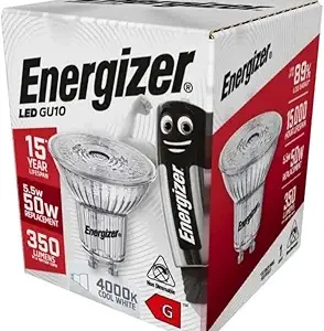 S9411 Energizer LED GU10 350lm 5.5W 4,000K (Cool White) Dimmable, Box of 1