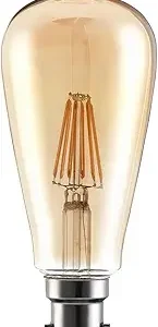 S9432 Energizer LED Filament Gold ST64 B22 (BC) 470lm 5W 2,200K (Warm White), Box of 1